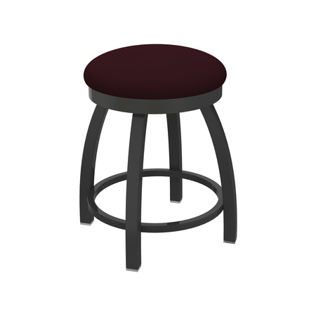 HOLLAND BAR STOOL CO 18" Swivel Vanity Stool, Pewter Finish, Canter Bordeaux Seat 80218PW005